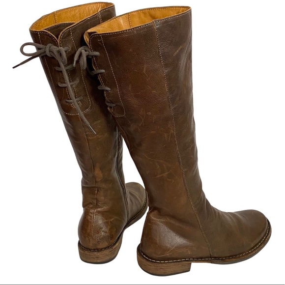 Fiorentini + Baker Emma Lace Up Back High Boots Medium Brown Leather Size 8 38 - Picture 3 of 16